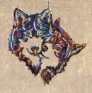 Two Wolves in Love Metal Art (