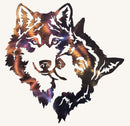 Two Wolves in Love Metal Art (