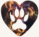 Wolf Paw in Heart Metal Art (