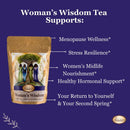 Woman's Wisdom Nourishing Herbal Menopause Tea for Hot Flashes with Tulsi