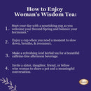 Woman's Wisdom Nourishing Herbal Menopause Tea for Hot Flashes with Tulsi