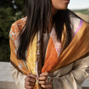 Dafne - Silk Scarf Shawl - Sunrise