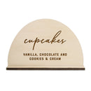 Wooden Buffet Food Name Sign
