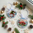 Woodland Wonder Gnome Christmas Ornament Bead Embroidery Kit by Abris Art ABT-063