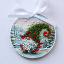 Woodland Wonder Gnome Christmas Ornament Bead Embroidery Kit by Abris Art ABT-063
