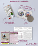 Woodland Wonder Gnome Christmas Ornament Bead Embroidery Kit by Abris Art ABT-063