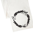 Christmas Wreath Cotton Canvas Table Runner