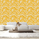 Yellow Wallpaper with Leaves