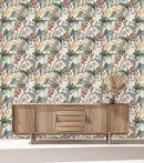 Contemporary Exotic Floral Wallpaper