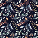 Elegant Leaves on Dark Wallpaper Tasteful