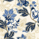 Blue Vintage Flowers Wallpaper