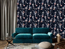 Exotic Flowers on Dark Wallpaper