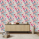Modish Pink Shades of Flowers Wallpaper
