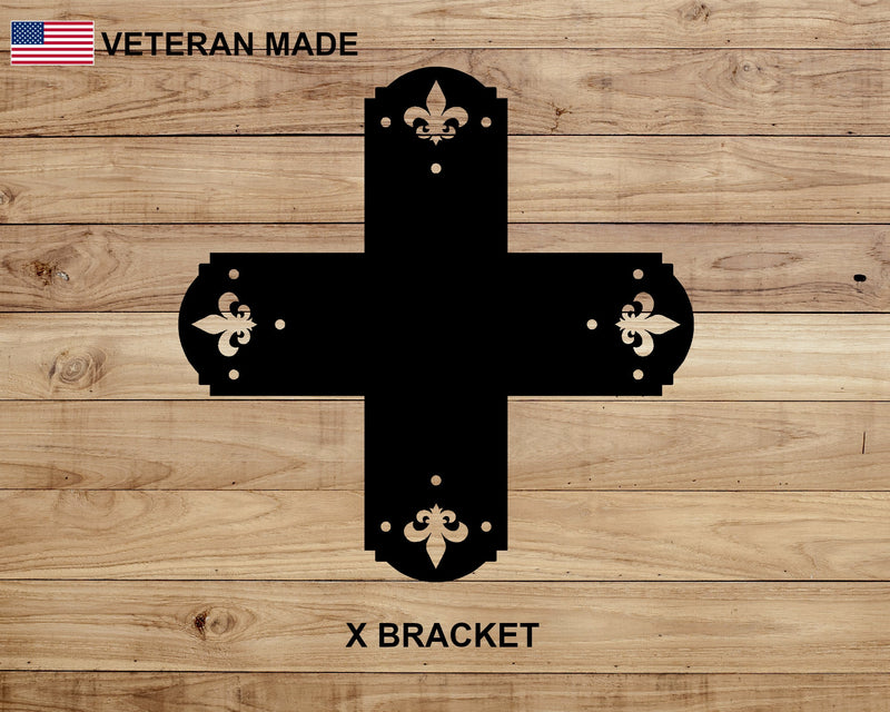 Crowned Fleur De Lis 6x6 Brackets