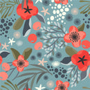 Fashionable Red Flowers Wallpaper Sophisticated