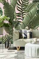 Fashionable Modern Large Palm Leaves Wallpaper