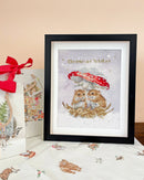 Mushroom at the Inn Christmas Mice Counted Cross Stitch Kit by Bothy Threads XHD152