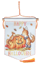 Happy Halloween (Flag) XKG18 Counted Cross Stitch Kit