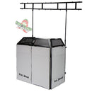DJ Booth Tabletop With 8FT Lighting Truss Stand Package by FAT TOAD - Foldable Panel Portable Stage Platform Facade Scrim Cover, Video Light Display