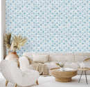 Modish Blue Abstract Pattern Wallpaper Tasteful