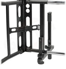 GRIFFIN 2-Tier DJ Coffin Workstation Stand - Double Table Top Keyboard & Laptop Holder - Duel Level Digital Piano Rack Mount Platform for Studio Mixer