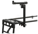 GRIFFIN 2-Tier DJ Coffin Workstation Stand - Double Table Top Keyboard & Laptop Holder - Duel Level Digital Piano Rack Mount Platform for Studio Mixer