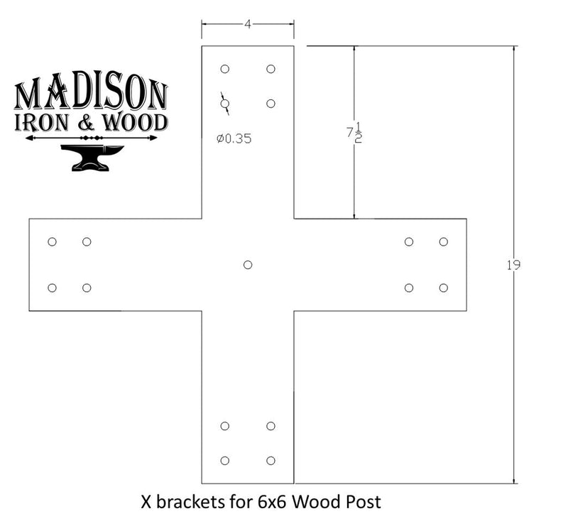 Industrial Style Brackets for 6x6 Dimensional Lumber