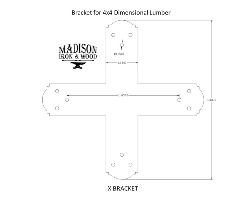 Crowned Brackets for 4x4 Dimensional Lumber