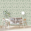 Green Floral Pattern Wallpaper
