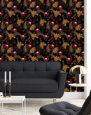 Modish Dark Wallpaper with Protea Tasteful