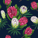 Fashionable Dark Wallpaper with Protea Vogue