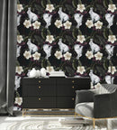 Hares on Dark Wallpaper