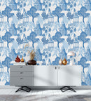 Blue China Pattern Wallpaper
