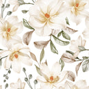 Contemporary White Flowers Wallpaper Smart