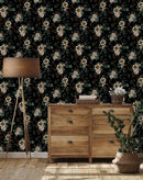 Voguish Black Floral Wallpaper Smart