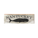 Nantucket, Massachusetts Whale Wooden Sign w/ Coordinates | Wall Art Print on Real Wood