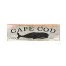 Cape Cod, Massachusetts Whale Wooden Sign w/ Coordinates| Wall Art Print on Real Wood