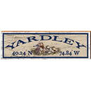 Yardley Duck & Chicks Tan Latitude Longitude | Wall Art Print on Real Wood