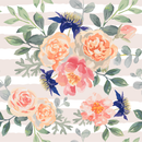 Beige and Pink Floral Wallpaper