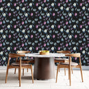 Watercolor Dark Floral Wallpaper