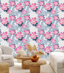 Modish Pink Leaves Wallpaper