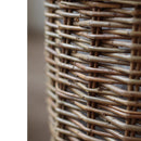 Rustic Round Wicker Planter with Liner