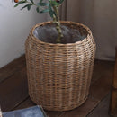 Natural Wicker Floor Planter Basket with Liner