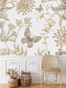 Modish Vintage Flowers Wallpaper Vogue