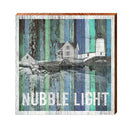 Nubble Light Blue Boards | Wall Art Print on Real Wood