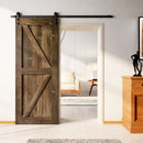Finished & Unassembled Arrow Design Pine Wood Barn Door Without Hardware