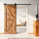 Finished & Unassembled Single Barn Door with Hardware Kit (Arrow Design)