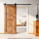 Finished & Unassembled Single Barn Door with Hardware Kit (H Design)