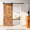 Finished & Unassembled Single X Design Pine Wood Barn Door Without Hardware