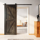 Finished & Unassembled Arrow Design Pine Wood Barn Door Without Hardware